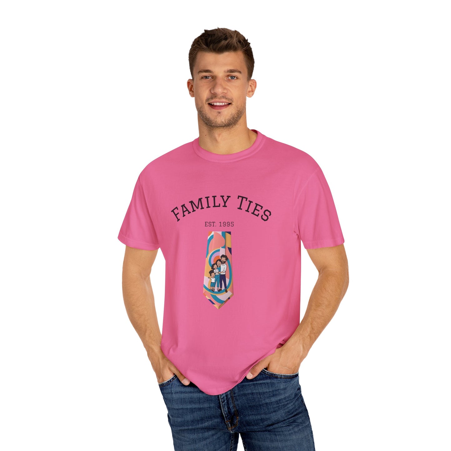 Family Ties Unisex Garment-Dyed T-Shirt - Perfect for Family Reunions & Gift Giving
