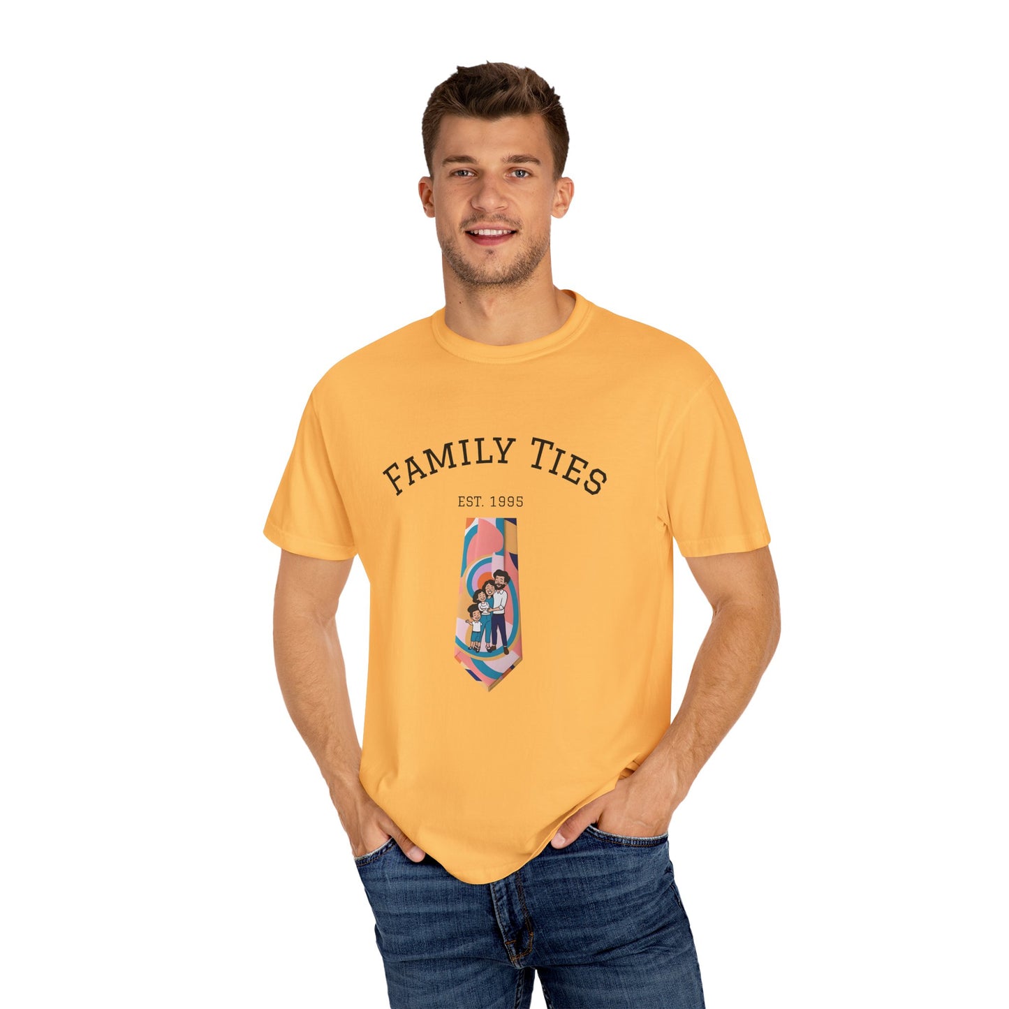 Family Ties Unisex Garment-Dyed T-Shirt - Perfect for Family Reunions & Gift Giving