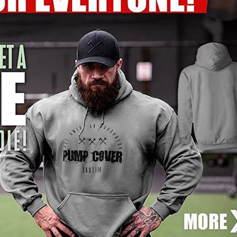 Men'S Winter Wool Loose Coat Gym Singlets Sweatshirts Mens Fleece Hoodies Stringer Bodybuilding Fitness Casual Pullovers