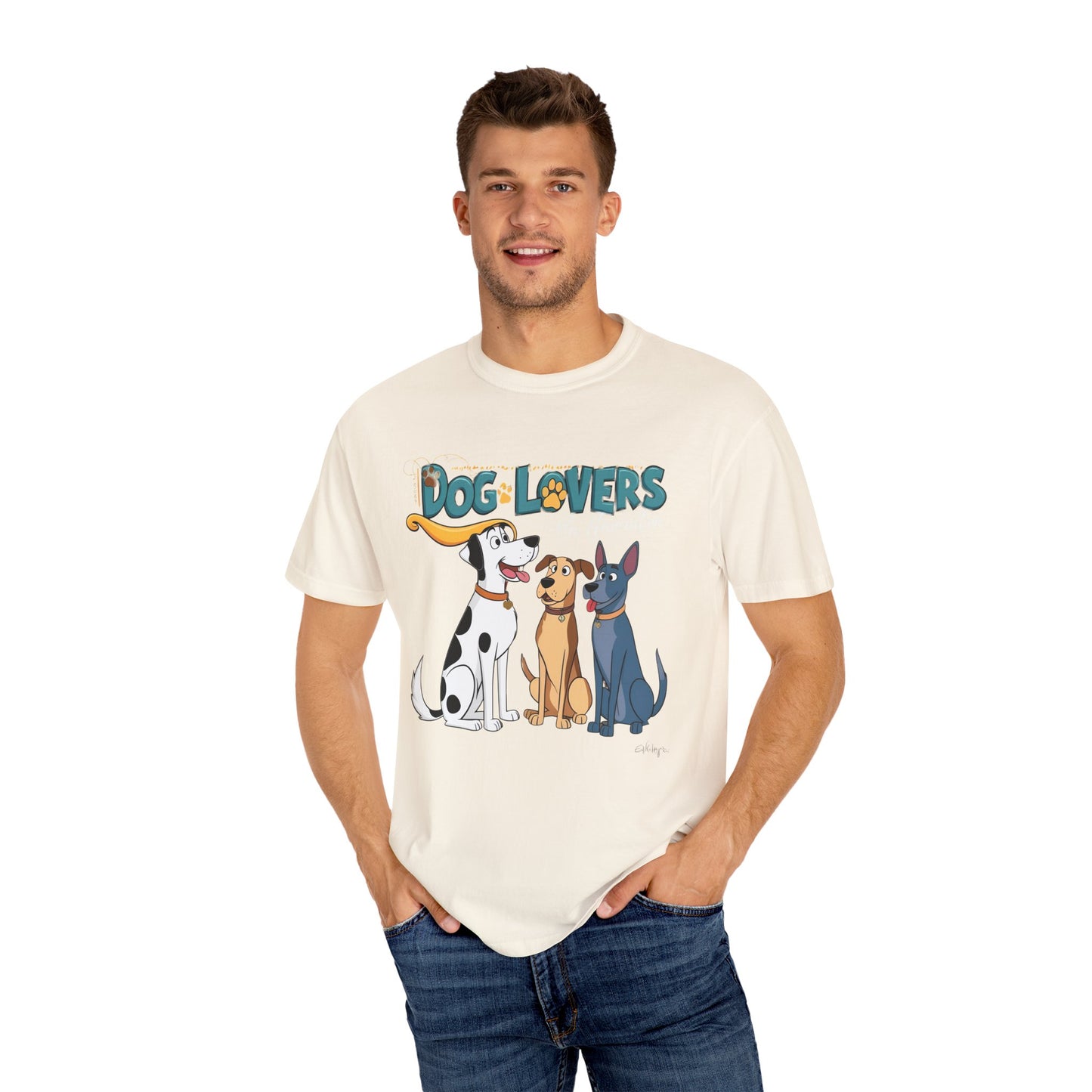 Dog Lovers Unisex Garment-Dyed T-Shirt - Perfect Gift for Animal Enthusiasts