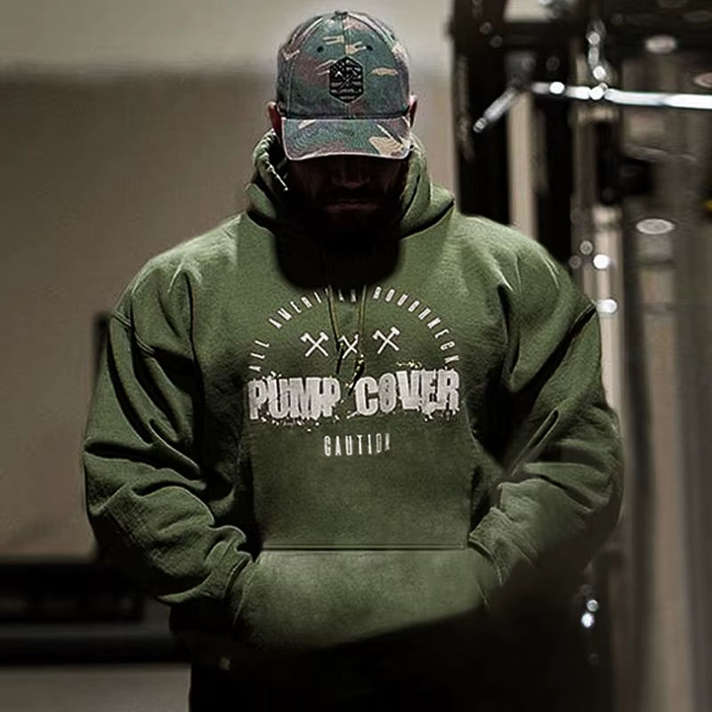 Men'S Winter Wool Loose Coat Gym Singlets Sweatshirts Mens Fleece Hoodies Stringer Bodybuilding Fitness Casual Pullovers