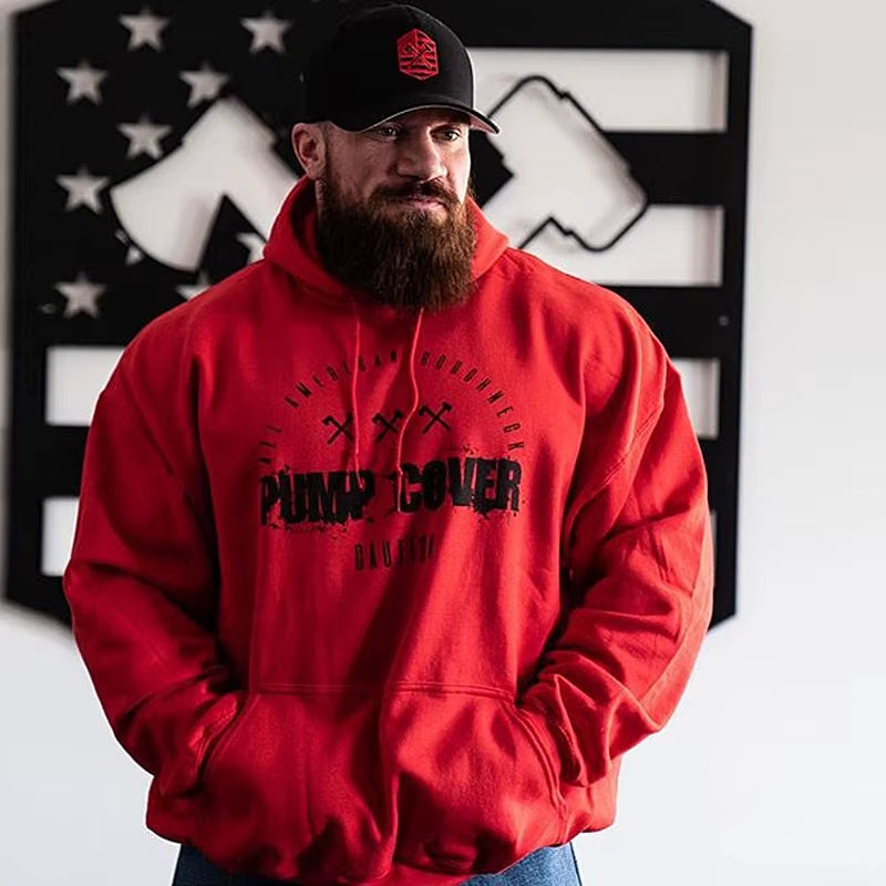 Men'S Winter Wool Loose Coat Gym Singlets Sweatshirts Mens Fleece Hoodies Stringer Bodybuilding Fitness Casual Pullovers